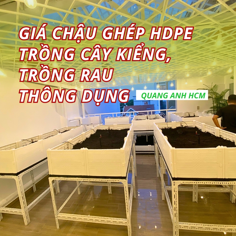 Giá chậu ghép nhựa HDPE trồng cây kiểng, trồng rau thông dụng