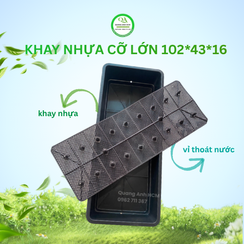 KHAY NHỰA TRỒNG RAU THÔNG MINH, KHAY NHỰA TRỒNG RAU CỠ LỚN 1 MÉT UY TÍN, CHẤT LƯỢNG NHẤT Ở TPHCM